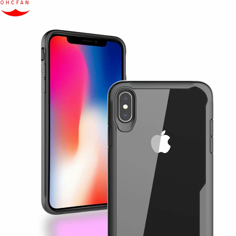 For Apple iPhone XR Case Luxury TPU Acrylic Transparent Back Cover Cases Phone shell |