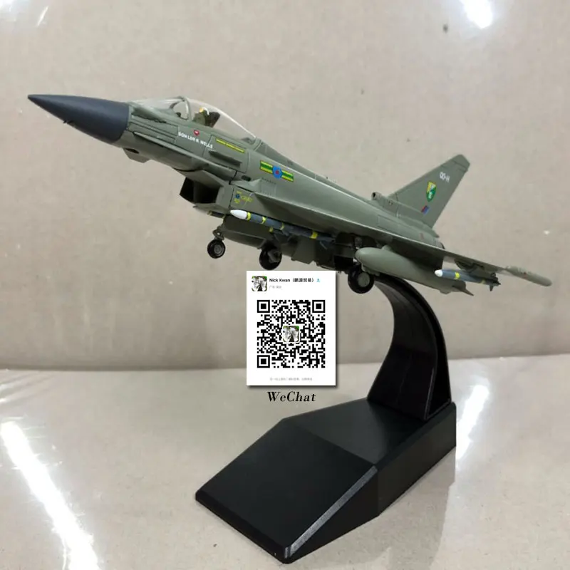 AMER 1/100 масштаб военная модель игрушки евроистребитель Тайфун EF-2000 истребитель литой металлический самолет модель игрушки для сбора, подарок