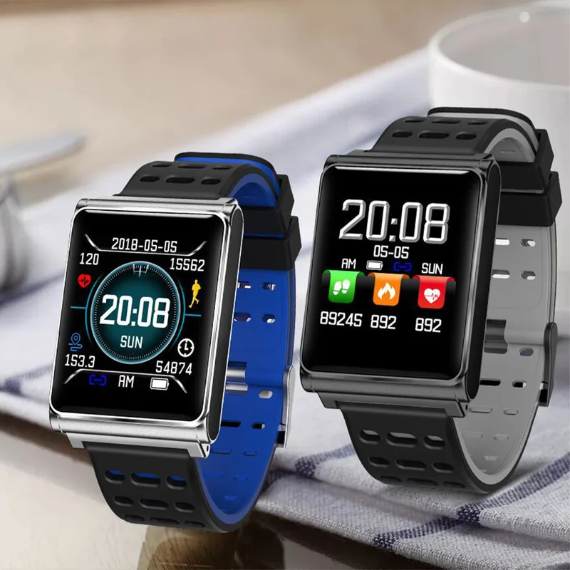 

N98 Smart Watch Men Sports Fitness Tracker Waterproof Heart Rate Monitor Pedometer Clock Smartwatch with Steel or Silicone Strap