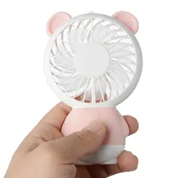 Портативный Перезаряжаемые Mini-USB ручной вентилятор для путешествия открытый офис Вентилятор охлаждения с красочными свет в ночь
