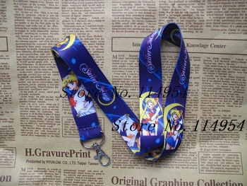 

Free shipping 10 Pcs /Wholesale lots Sailor Moon Necklace Strap Lanyards Cell Phone PDA Key ID Strap Charms M-5
