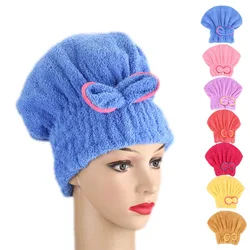 Microfibre Quick Hair Drying Bath Spa Bowknot Wrap Towel Hat Cap For Bath Bathroom Accessories well 88 WH998