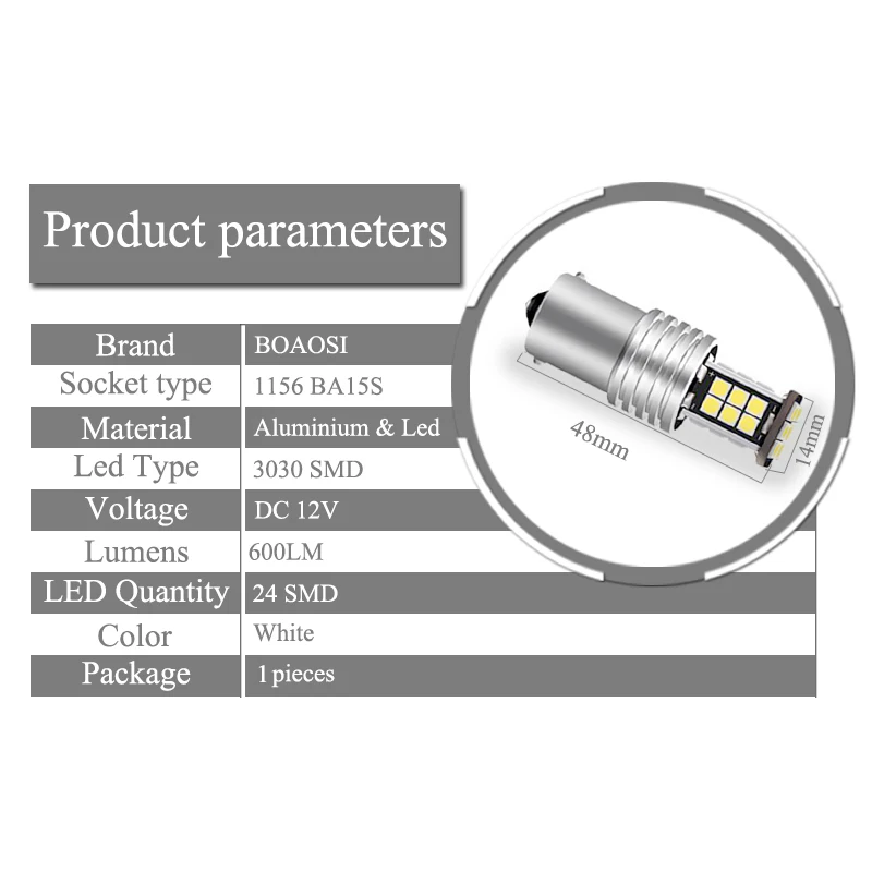 1X1156 BA15S P21W светодиодный лампы 3030 SMD автомобиля Резервное копирование Фары заднего хода для BMW 3/5 серии E30 E36 E46 E34 X3 X5 E53 E70 Z3 Z4