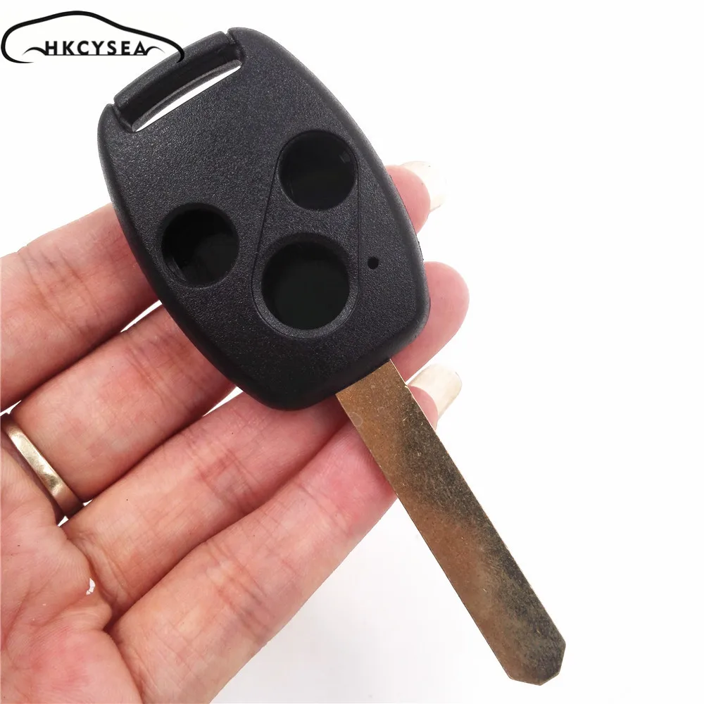 

HKCYSEA 10pcs/lot 3 Buttons Replacement Remote Key Case Shell for for Honda CRV Civic Insight Ridgeline without Chip Groove