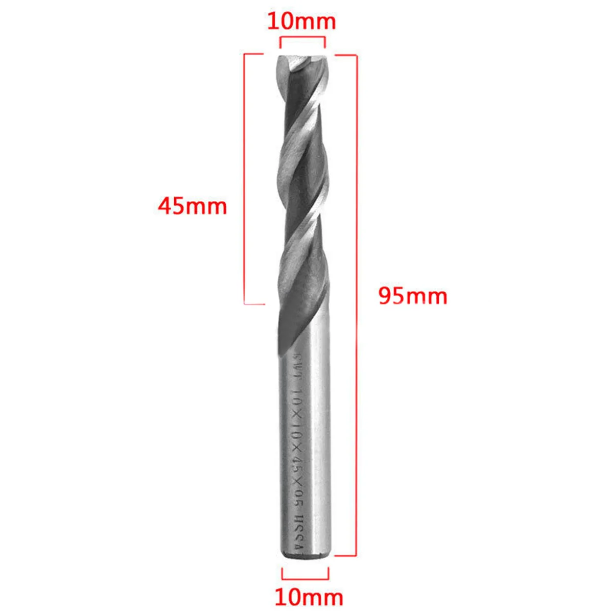 1pcs 4/6/8/10mm 2 Flute End Wood Cutter Aluminium Extra Long CNC Milling Cutter Wood Carbide Router Tools