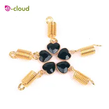 Золотая металлическая пружинная трубка кольцо дредлок бусины для косичек бусины для волос для дредов регулируемое кольцо для косички заколки