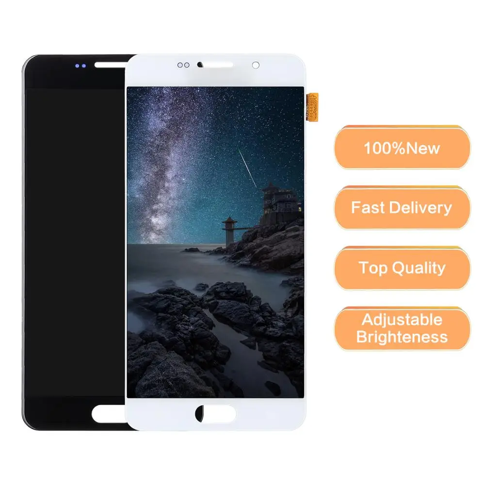5," ЖК-для Samsung Galaxy A7 A710 A7100 A710F A710M высококачественный ЖК-дисплей с кодирующий преобразователь сенсорного экрана в сборе