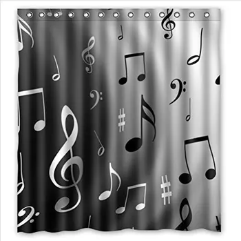 

Music Notes Waterproof Polyester Fabric Shower Curtain 66" x 72" Scenic