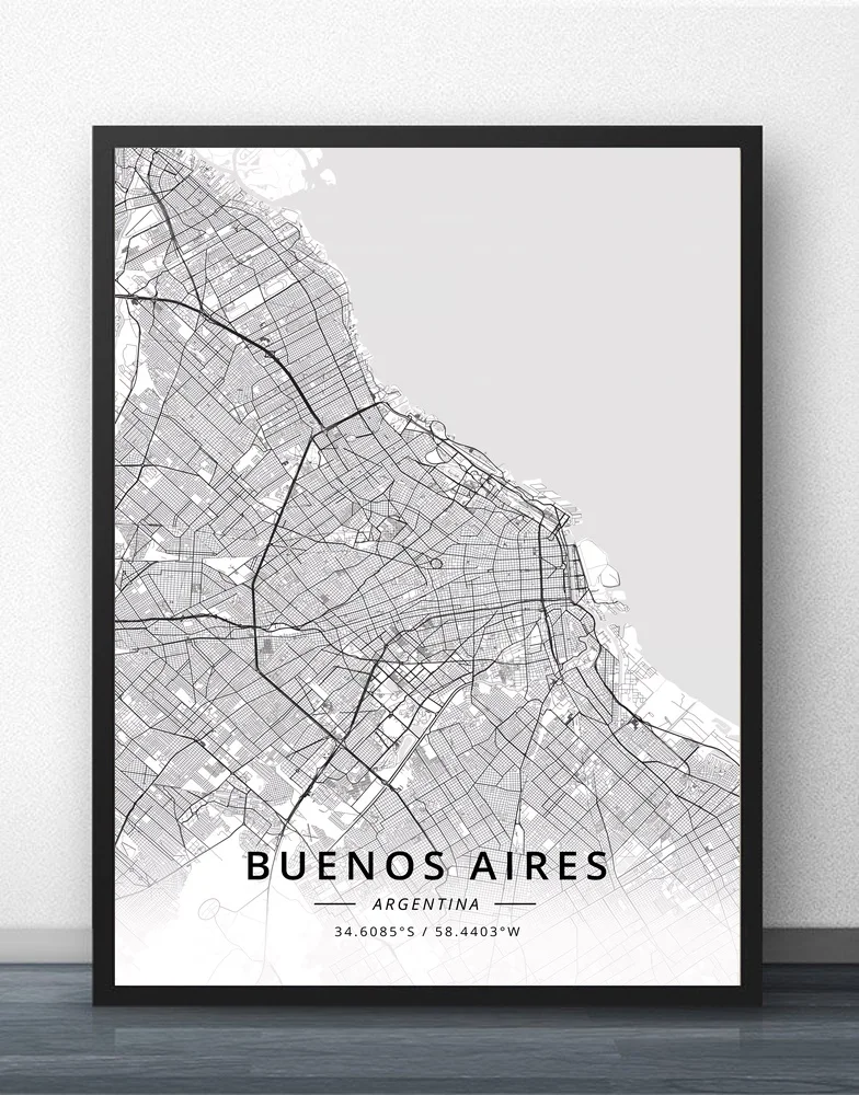 Rosario Buenos Aires Аргентина карта постер|Рисование и каллиграфия| |