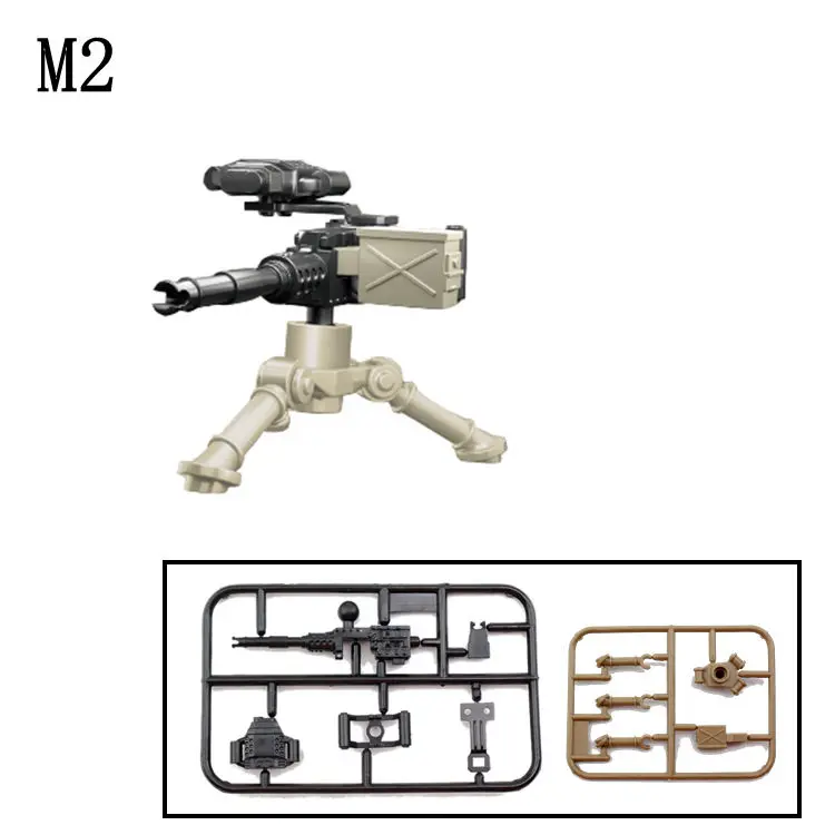 Military building blocks War games heavy machine gun weapon accessories blocks compatible with Legoe for gift