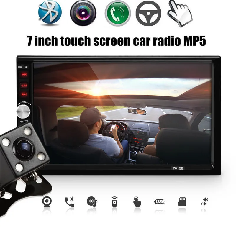 

7 Inch Dual Core Bluetooth TFT Screen 2-Din Car Audio Stereo MP5 Player 12V 7012B Auto Support AUX FM USB SD MMC