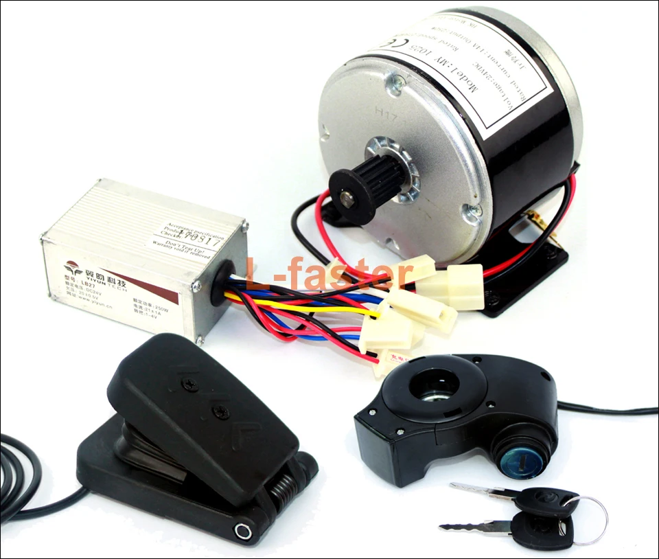 Top 24V 250W Electric Scooter Motor Electric Bike Belt Drive MY1016 High Speed Belt MOTOR 250W electric scooter conversion kit 4