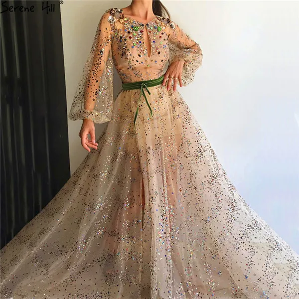 Сексуальное арабское длинное платье с открытыми плечами и блестками, вечернее платье русалки, вечерние платья на выпускной, вечерние платья для помолвки BLA6601 - Цвет: gold