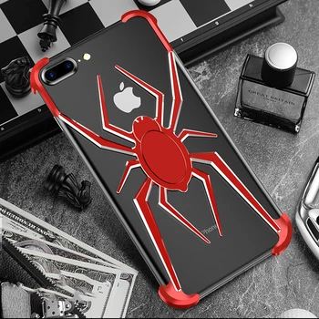 

Stylish Spider Element Aluminum Metal Bumper Case For iPhone 8 7 6 6s Plus Luxury Plated Protection Case For iPhone 8 7 6 Bumper