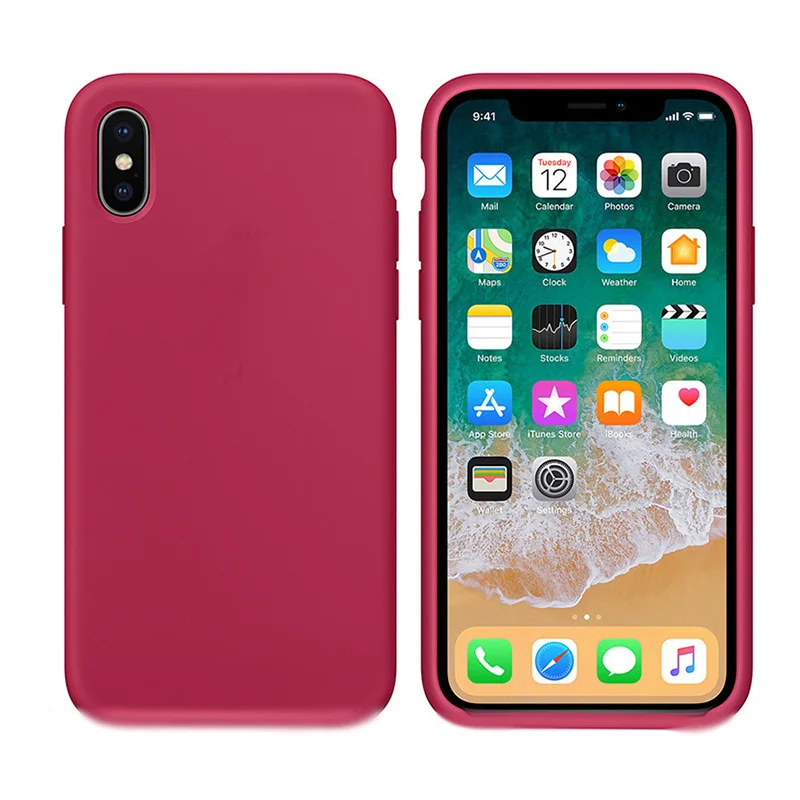 Оригинальный официальный силиконовый чехол для iPhone11 Pro max задняя крышка Apple iPhone X XS
