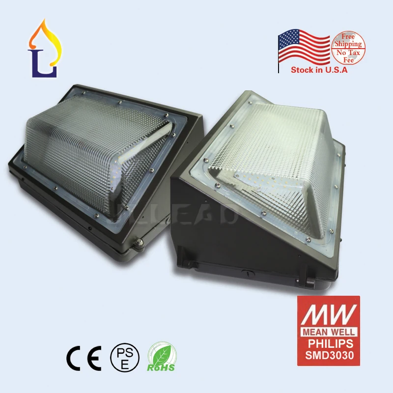 

10 Pack US warehouse 60W 80W 100W LED wall pack light Waterproof garden lamp AC100-277V LED Security Outdoor area lamp
