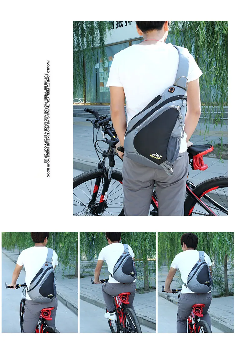 Сумка для бега на открытом воздухе, Спортивная, велосипедная, на одно плечо, мужская, легкая, походная сумка, унисекс, водонепроницаемая, для велосипеда, нагрудные сумки