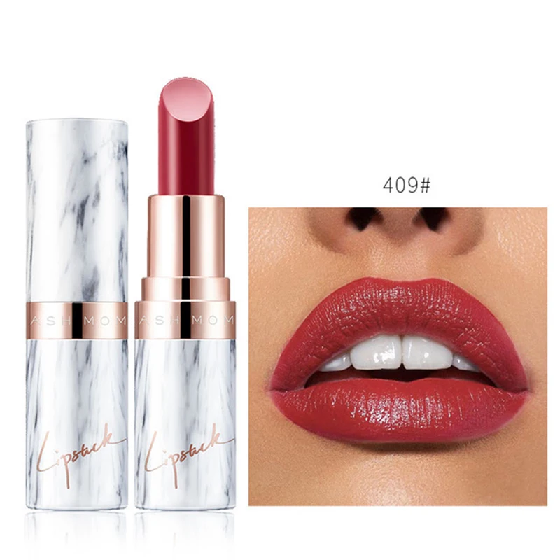 

1 Pc Hot Red Brown Nude Colors Moisturizing Lipstick Marble Velvet Matte Long Lasting Pigments Women Makeup Cosmetics TSLM2