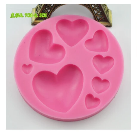 

A variety of sizes heart shape Modelling fondant silicon mold chocolate cake decoration silicone mold chocolate mold