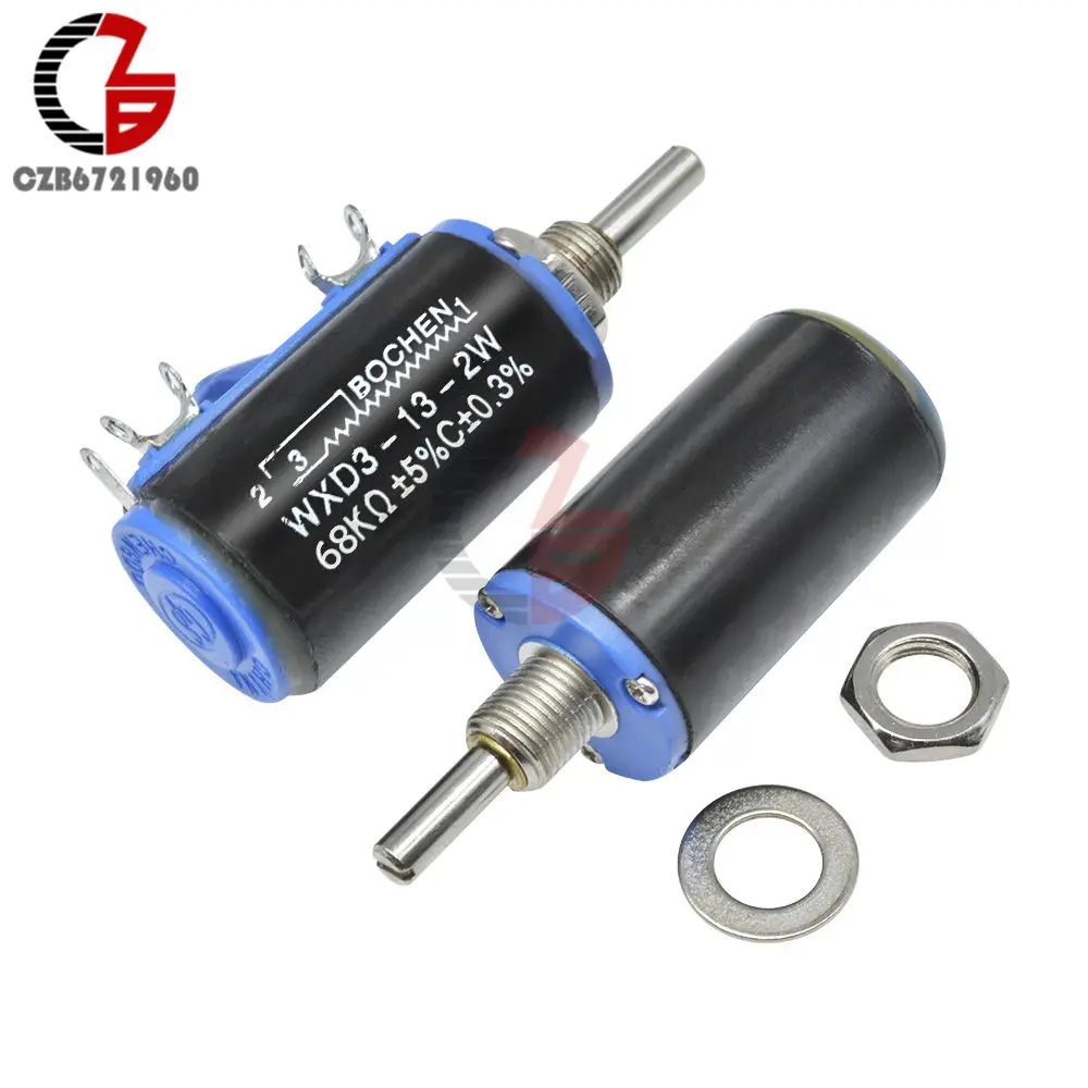 WXD3-12-1W WXD3-13-2W Potentiometer Switch 100 200 470 680 1K 2.2K 3.3K 4.7K 5.6K 6.8K 10K 22K 33K 47K 68K 100K ohm Knob Switch