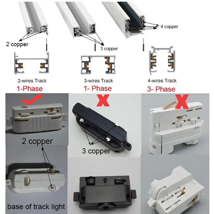 4 шт./лот 0,5 м 1 черный, белый цвет 2 направляющая провода Прямые L T X крест разъем фуганок для 2 провода светодиод для трекового светильника
