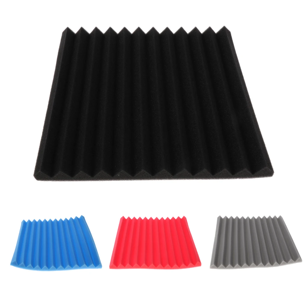 Studio Acoustic Foam Sound Proofing Panels Nosie Dampening Sponge Panel Wall Tile 11.81 x 11.81inch for Home Theater KTV