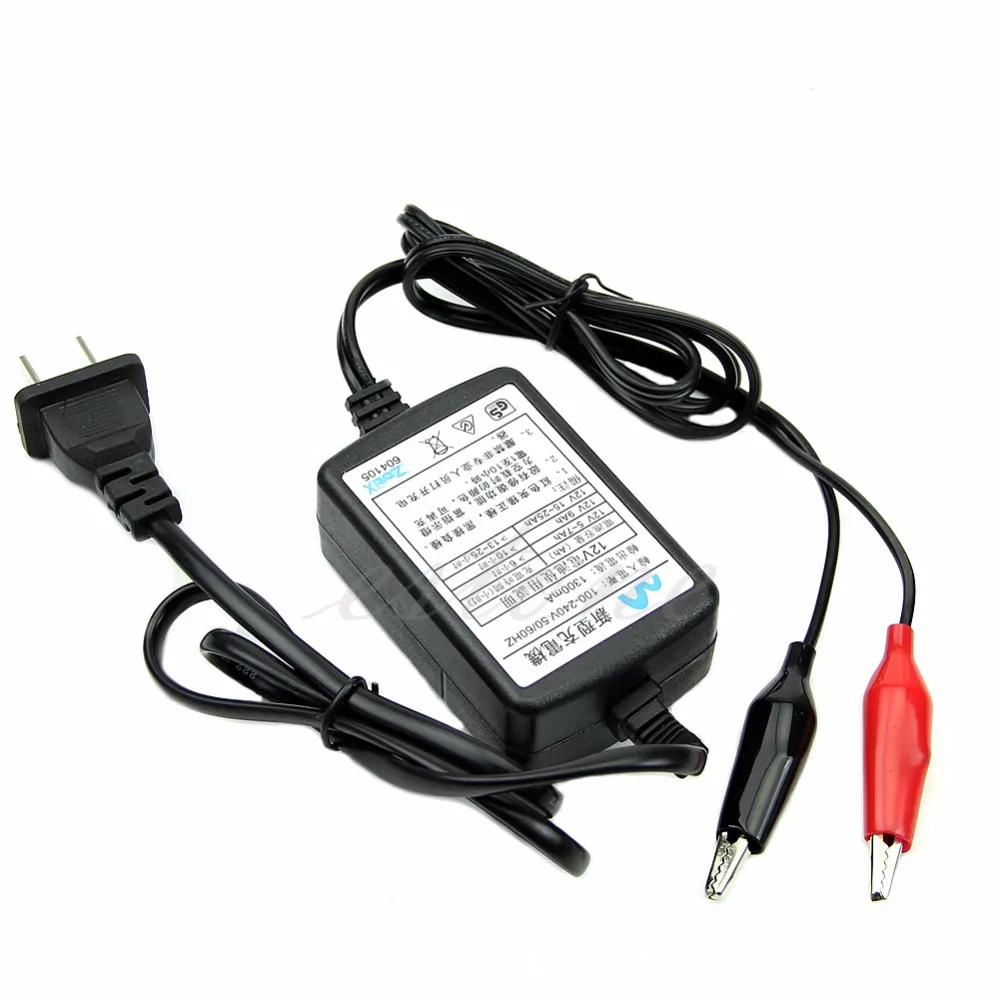 

1PC Volt Sealed Lead Acid Rechargeable Battery Charger F/ Car Motor Truck 12V 1250mA