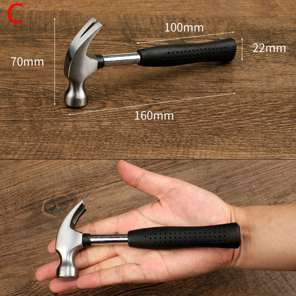 Mini Multifunction Carbon Steel Woodworking Hammer Tool Small Claw Hammer Carving Hammer Free Shipping