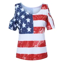 Новая модная женская футболка с флагом, с коротким рукавом и круглым вырезом, забавная Футболка с принтом, повседневная женская футболка
