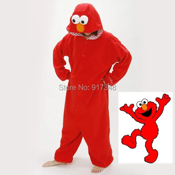 Elmo And Cookie Monster Adult Onesies Cartoon Anime Cosplay