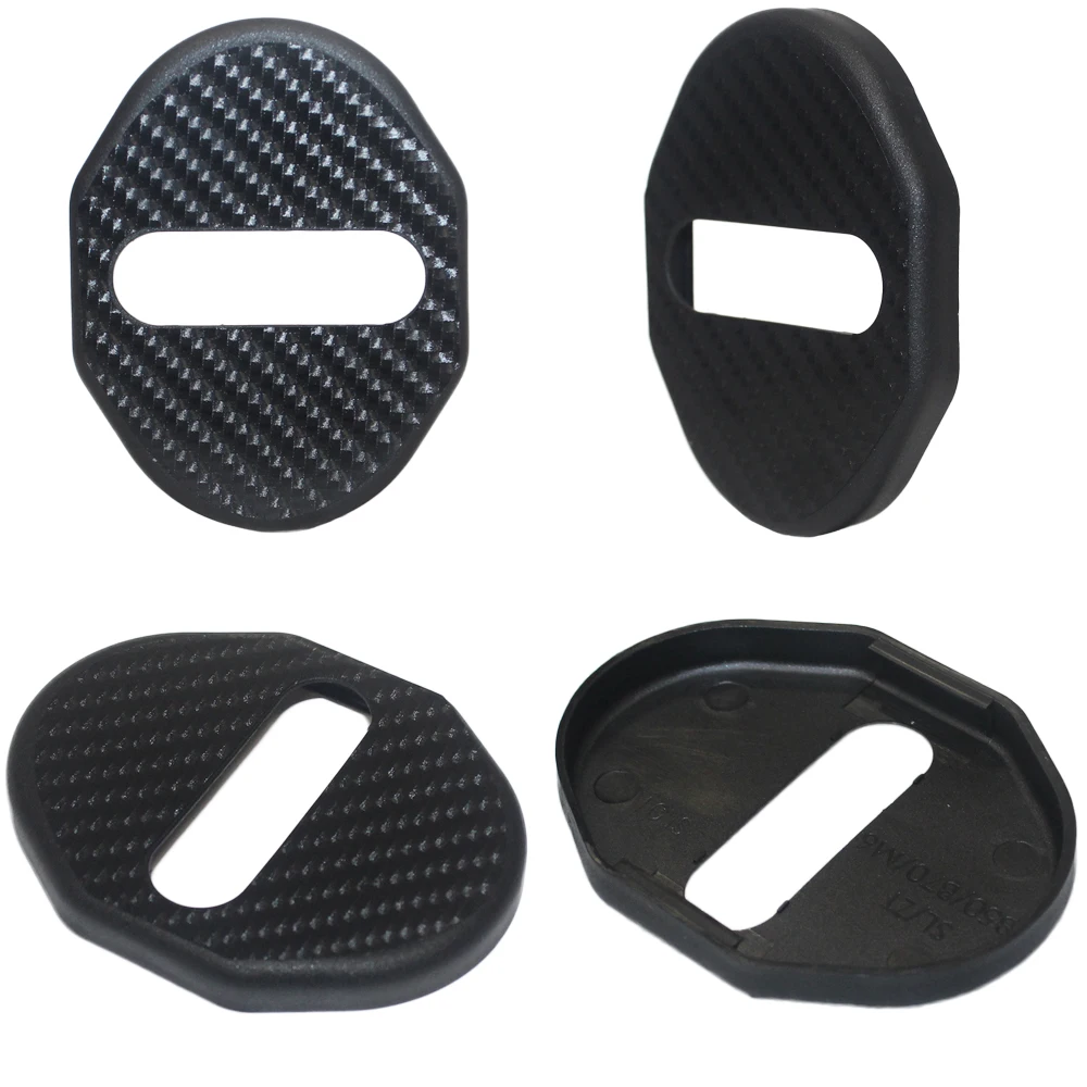 Car Door Lock Cover Buckle Sticker Protector Cover For Mitsubishi Outlander 2006 To 2012 For Pajero Plastic 4pcs Car Styling 1