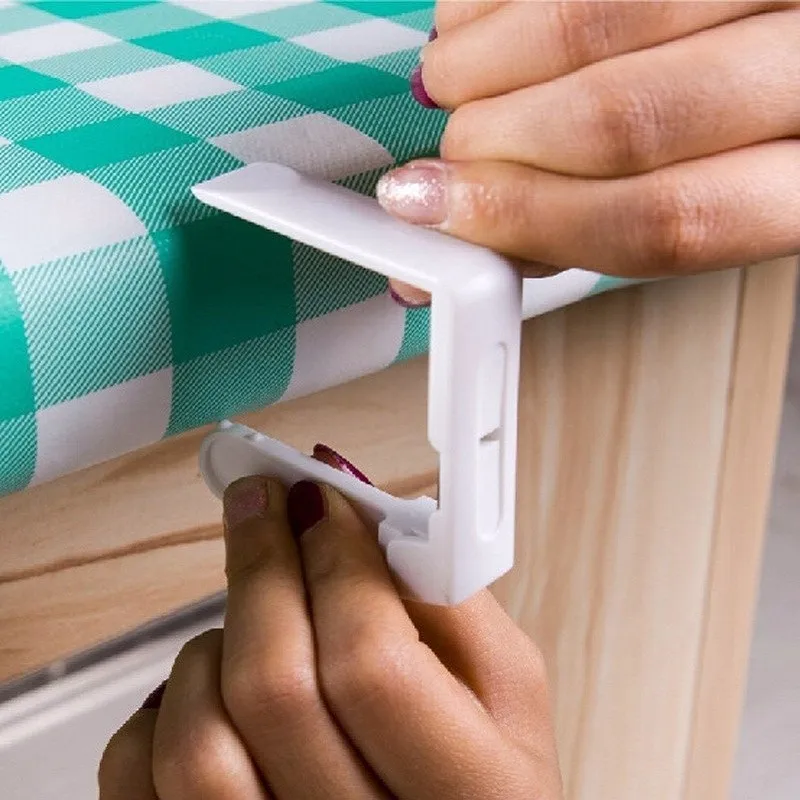 4pcs Tablecloth Tables Cover Clips Fixed Clips Desk Skirt Curtain Cover Buckle Plastic Holder Clamps Wedding Prom Party Supplies Kitchen Gadgets  (5)