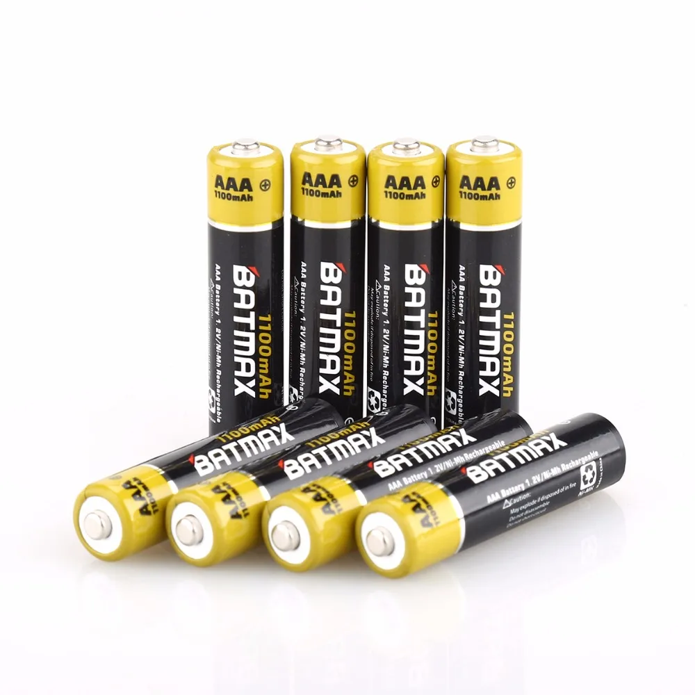 8 шт 1100 mAh 1,2 v AAA перезаряжаемая батарея+ 8-слоты перезаряжаемая батарея зарядное устройство для AA/AAA перезаряжаемые NIMH батареи