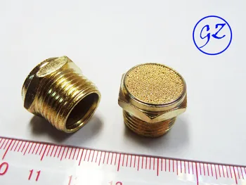 

Pneumatic solenoid valve copper muffler PSV-04,Thread 1/2" BSPT flat head copper muffler exhaust vent 10pcs/lot