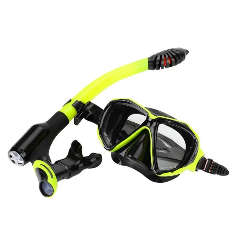 

Anti-fog Diving Mask Snorkel Set Full Dry Tube Professional Scuba Diving Mask Silicone Mask Snorkel Underwater Equipment