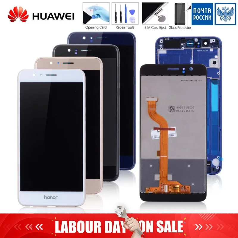 

Display For Honor 8 LCD Touch Screen Repair with Frame Original 5.2'' LCD For Huawei Honor 8 Display FRD-L09 Replacement Parts