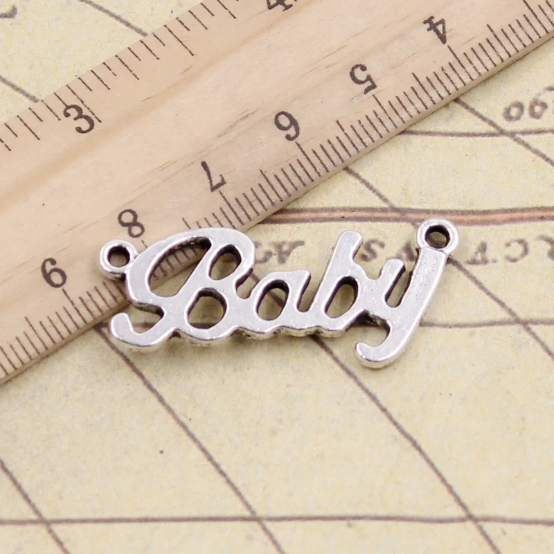 

10pcs Charms baby connector 38x17mm Tibetan Silver Plated Pendants Antique Jewelry Making DIY Handmade Craft