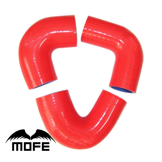 

mofe Original Logo 4 Plys Silicone Turbo Hose Kit For Saab 9000 88-00 Red