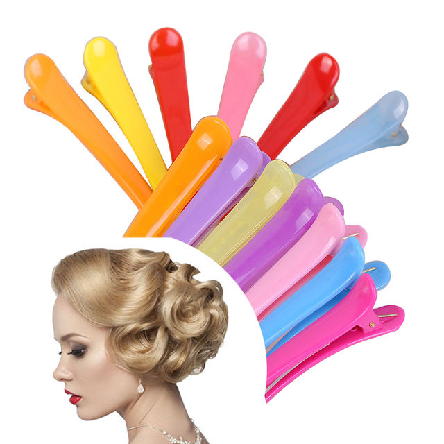10Pcs Dedicated Hairpins Salon Section Grip Hair Clips Hairdressing Styling Tool Plastic Barrette Hairclip Braiding Hair Pins