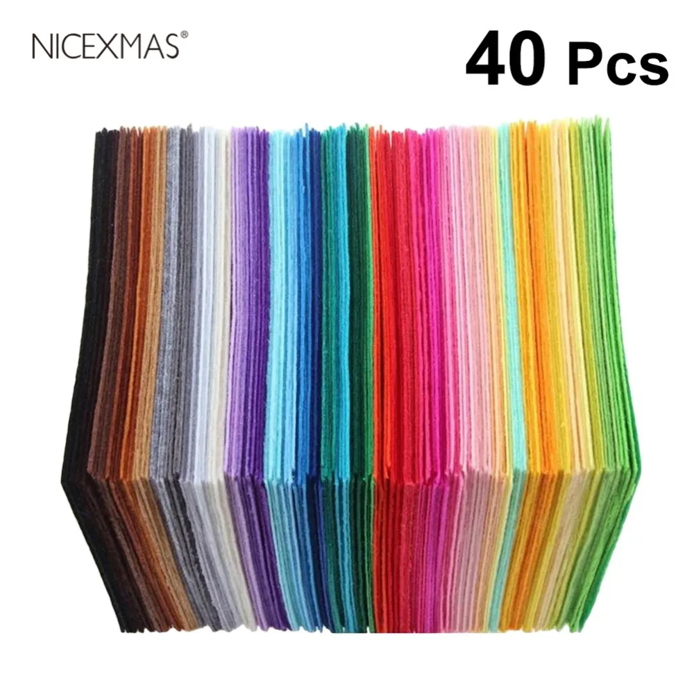 

40pcs Multicolour Nonwoven Fabric Sheets Children DIY Handmade Craft Work 10x15cm Material Accessories (Random Colors)