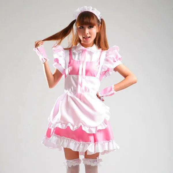 Шанхай история Лолита костюм-косплей горничной карнавальные костюмы для девочек женское вечернее платье аниме косплей розовый