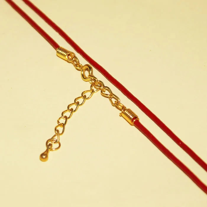 

Colorful Jewelry 1.5/2/3mm Genuine Leather Links With Gold Color Round Clasp 5cm Extender Fashion Necklace Chains