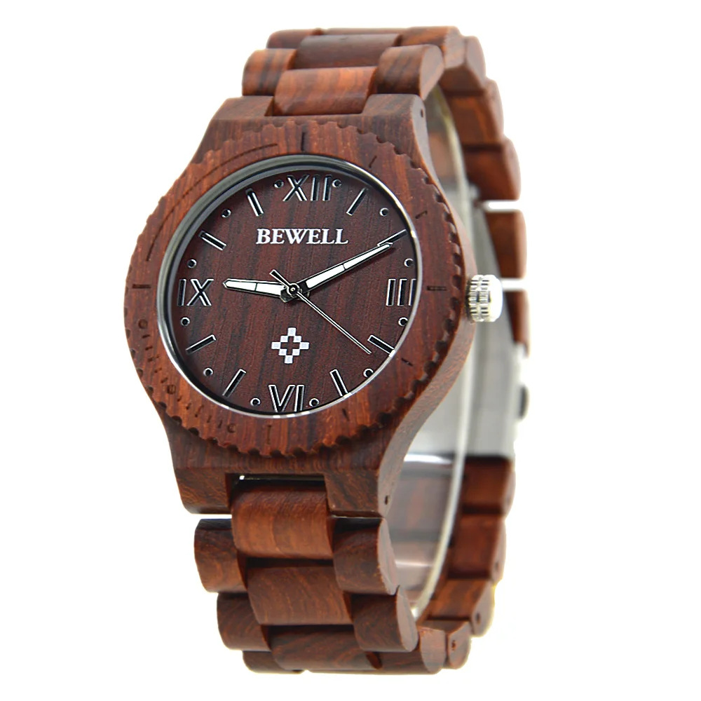 

Bewell Fashion wood Wrist Watch Handmade Eco-Friendly Natural Wood Watch with Custom Logo W065A for sale