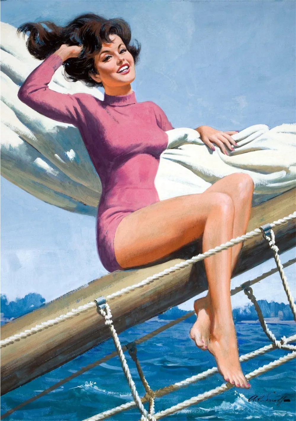 Купальник Alps Girl Pop Pin Up винтажный постер классические ретро фотокарты наклейки на