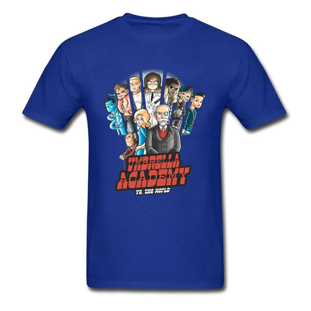 

TV T-shirt Print Men's Comics Tshirt Umbrella Academy VS The World 100% Cotton Funny T Shirt Wholesale Cartoon University Tees