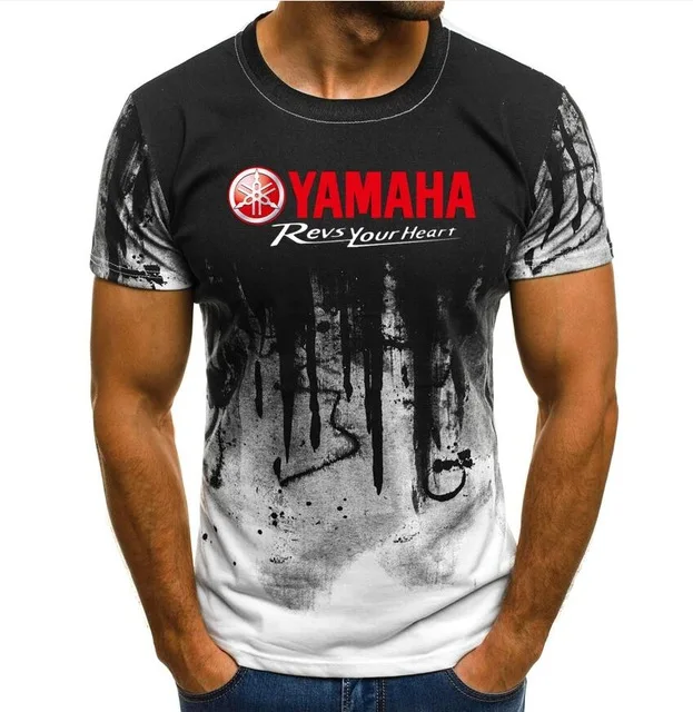 2018 Brand Summer New for YAMAHA Motorcycle t shirt Men Short sleeve Cotton Kawasaki T Shirts