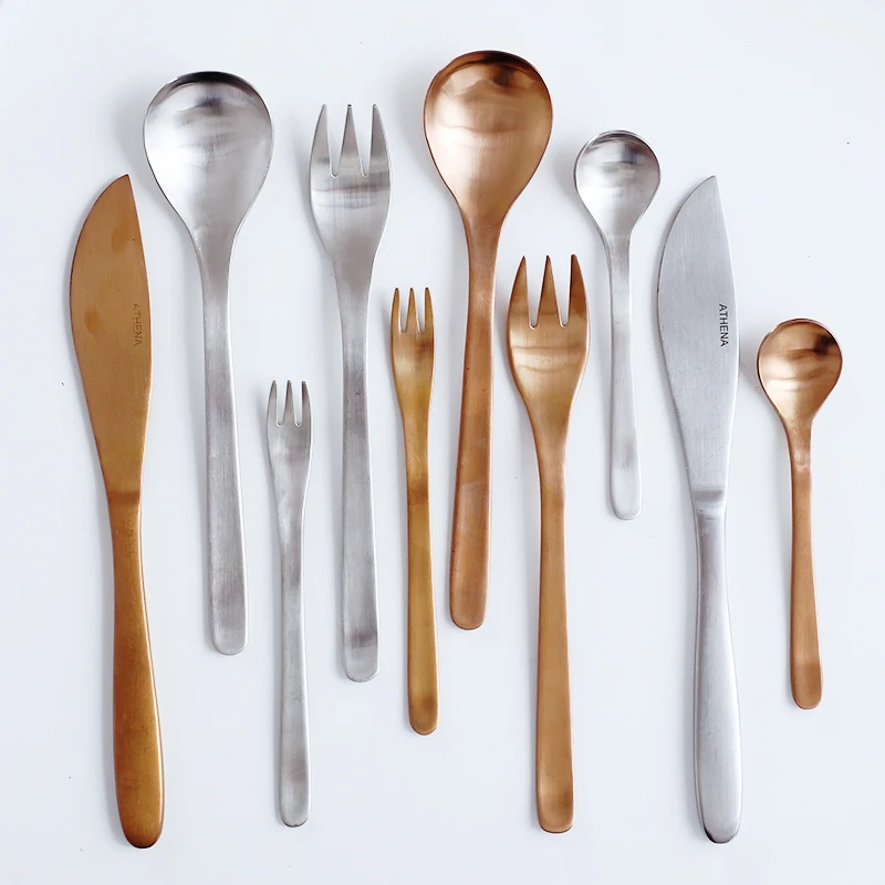 Набор столовых приборов из розового золота 24 шт.|cutlery set|sushi setknife fork |
