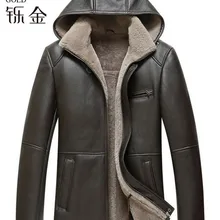 Натуральная кожа, мужское пальто, овчина, настоящая овчина, мужская куртка, пальто из натурального овечьего меха для мужчин, высокое качество, модное зимнее пальто