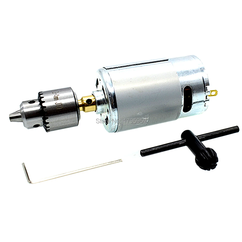 

Mini 555 Magnetic Geared Motor DC 6V-15V Micro Keyed Drill Chuck 0.3mm-4mm With 3.17mm Motor Shaft Component Tool