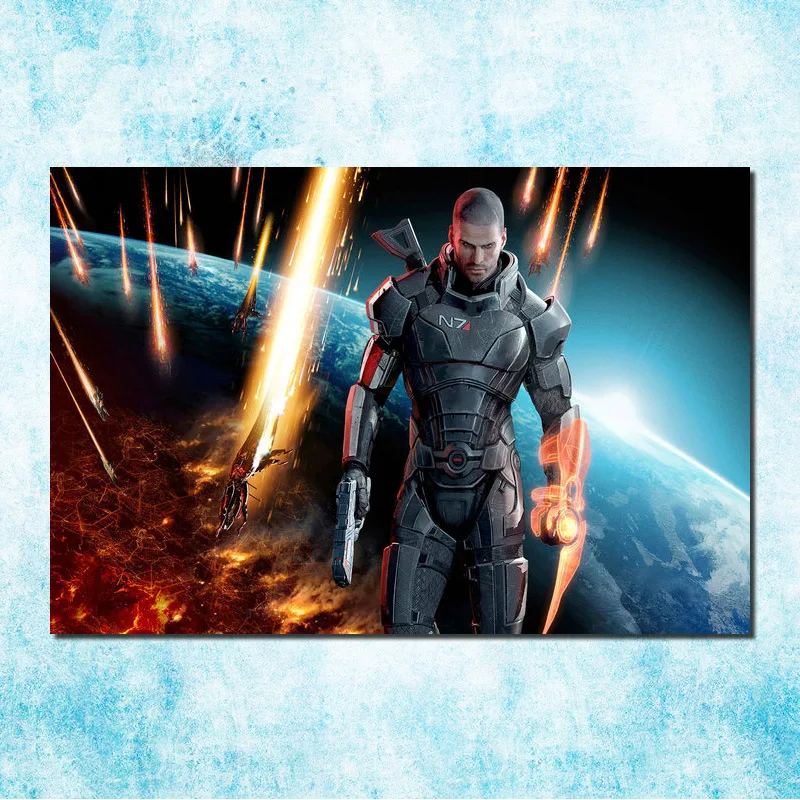 Mass Effect 2 3 4 горячей съемки действие игры Art Шелковый Холст плакат 13x20 24x36 дюймов